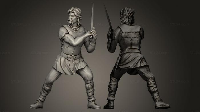Military figurines (Celtic warrior 02, STKW_0007) 3D models for cnc